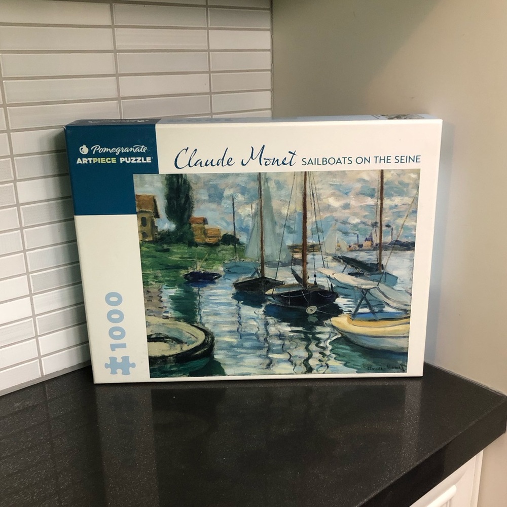 Pomegranate Claude Monet Sailboats on the Seine 1000 piece Puzzle